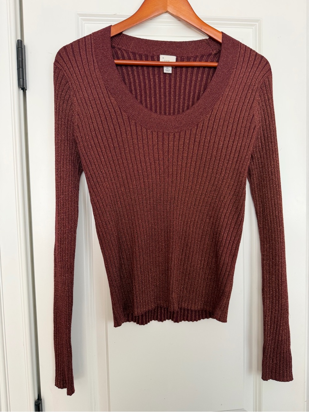 A New Day Ribbed Scoop Neck Sweater